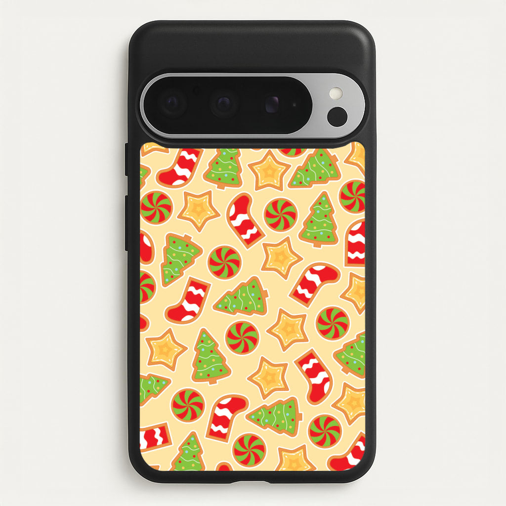 Gingerbread And Stocking Pattern  - Christmas Patterns Phone Case for Google Pixel 9 Pro XL