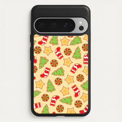 Gingerbread And Stocking Pattern  - Christmas Patterns Phone Case for Google Pixel 9 Pro XL