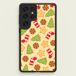 Gingerbread And Stocking Pattern  - Christmas Patterns Phone Case for Galaxy S23 Ultra