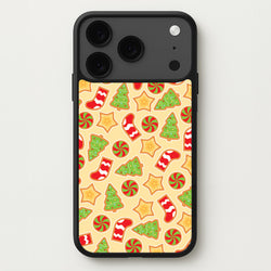 Gingerbread And Stocking Pattern Phone Case for iPhone 17 Pro Max