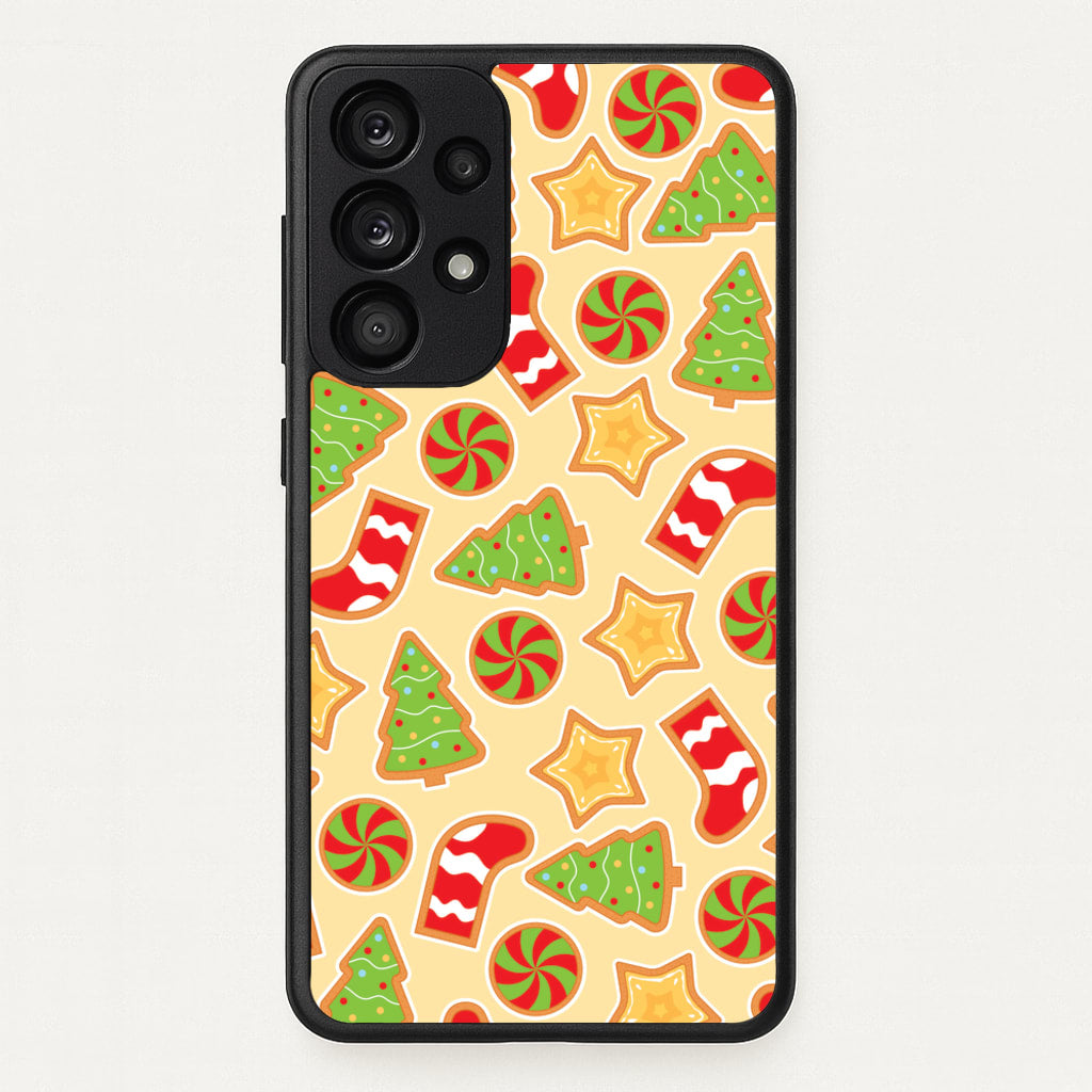 Gingerbread And Stocking Pattern  - Christmas Patterns Phone Case for Galaxy A53