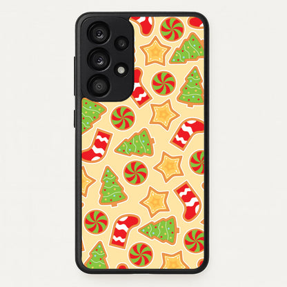 Gingerbread And Stocking Pattern  - Christmas Patterns Phone Case for Galaxy A53