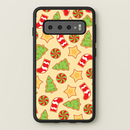Gingerbread And Stocking Pattern  - Christmas Patterns Phone Case for Galaxy S10 Plus