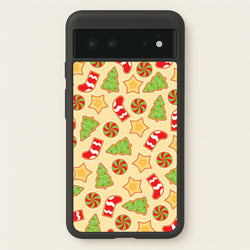 Gingerbread And Stocking Pattern  - Christmas Patterns Phone Case for Google Pixel 6