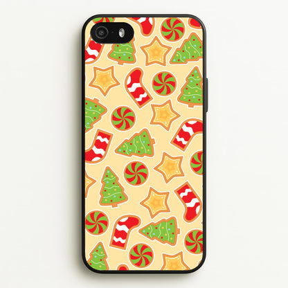 Gingerbread And Stocking Pattern  - Christmas Patterns Phone Case for iPhone 5 / 5s / SE 2016