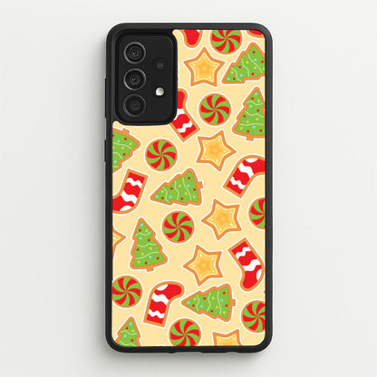 Gingerbread And Stocking Pattern  - Christmas Patterns Phone Case for Galaxy A52 / A52s