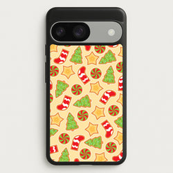 Gingerbread And Stocking Pattern  - Christmas Patterns Phone Case for Google Pixel 9 / 9 Pro