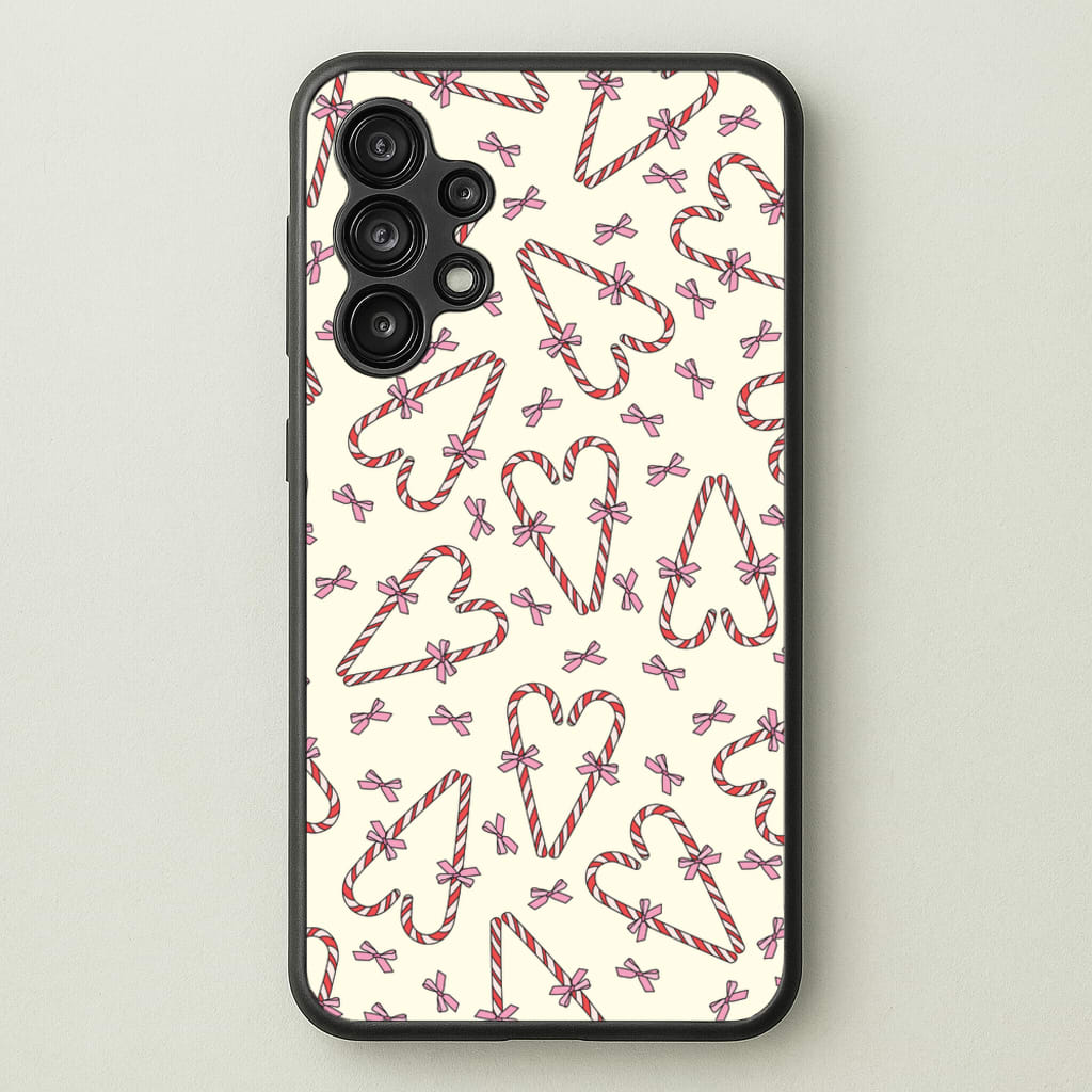 Candy Cane Love Heart Pattern  - Christmas Patterns Phone Case for Galaxy A13