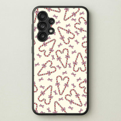 Candy Cane Love Heart Pattern  - Christmas Patterns Phone Case for Galaxy A13