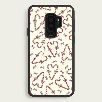 Candy Cane Love Heart Pattern  - Christmas Patterns Phone Case for Galaxy S9 Plus