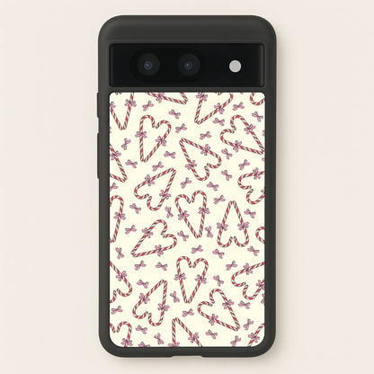 Candy Cane Love Heart Pattern  - Christmas Patterns Phone Case for Google Pixel 8a