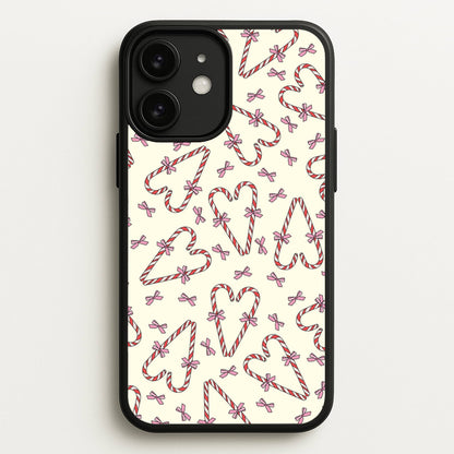 Candy Cane Love Heart Pattern  - Christmas Patterns Phone Case for iPhone 11