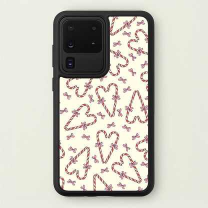 Candy Cane Love Heart Pattern  - Christmas Patterns Phone Case for Galaxy S20 Ultra