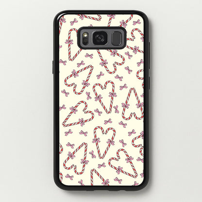 Candy Cane Love Heart Pattern  - Christmas Patterns Phone Case for Galaxy S8 Plus