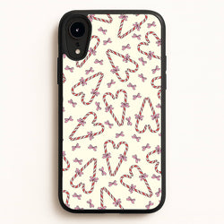 Candy Cane Love Heart Pattern  - Christmas Patterns Phone Case for iPhone XR