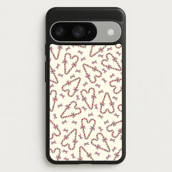 Candy Cane Love Heart Pattern Phone Case for Google Pixel 10 / 10 Pro