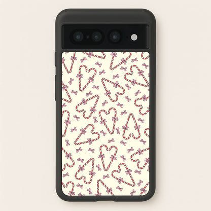 Candy Cane Love Heart Pattern  - Christmas Patterns Phone Case for Google Pixel 7 Pro