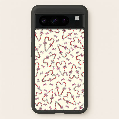 Candy Cane Love Heart Pattern  - Christmas Patterns Phone Case for Google Pixel 8 Pro
