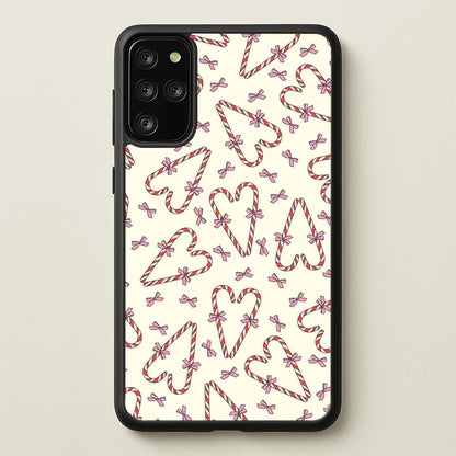 Candy Cane Love Heart Pattern  - Christmas Patterns Phone Case for Galaxy S20 Plus