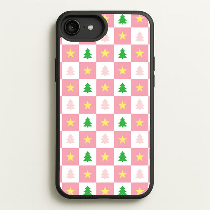 Pink And Green Tree Pattern  - Christmas Patterns Phone Case for iPhone 6 Plus / 7 Plus / 8 Plus