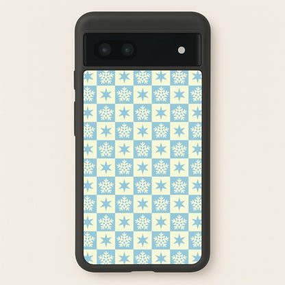 Snow And Star Pattern  - Christmas Patterns Phone Case for Google Pixel 6a