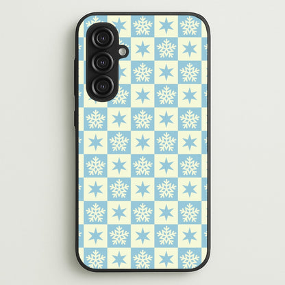 Snow And Star Pattern  - Christmas Patterns Phone Case for Galaxy S23FE