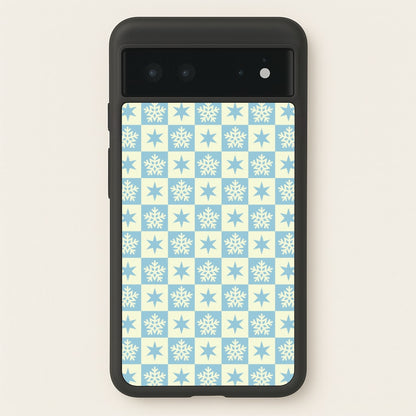 Snow And Star Pattern  - Christmas Patterns Phone Case for Google Pixel 6