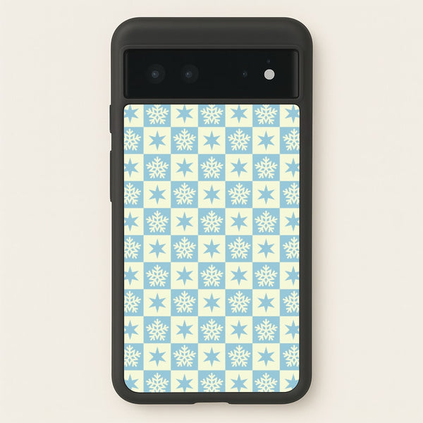 Snow And Star Pattern  - Christmas Patterns Phone Case for Google Pixel 6