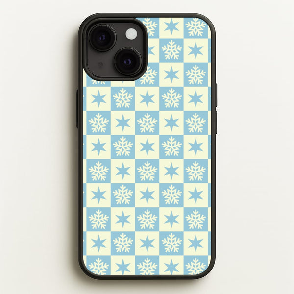 Snow And Star Pattern  - Christmas Patterns Phone Case for iPhone 13 Mini