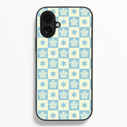 Snow And Star Pattern  - Christmas Patterns Phone Case for iPhone 16 Plus