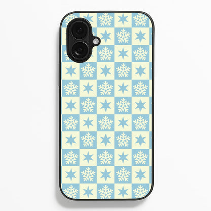Snow And Star Pattern  - Christmas Patterns Phone Case for iPhone 16 Plus