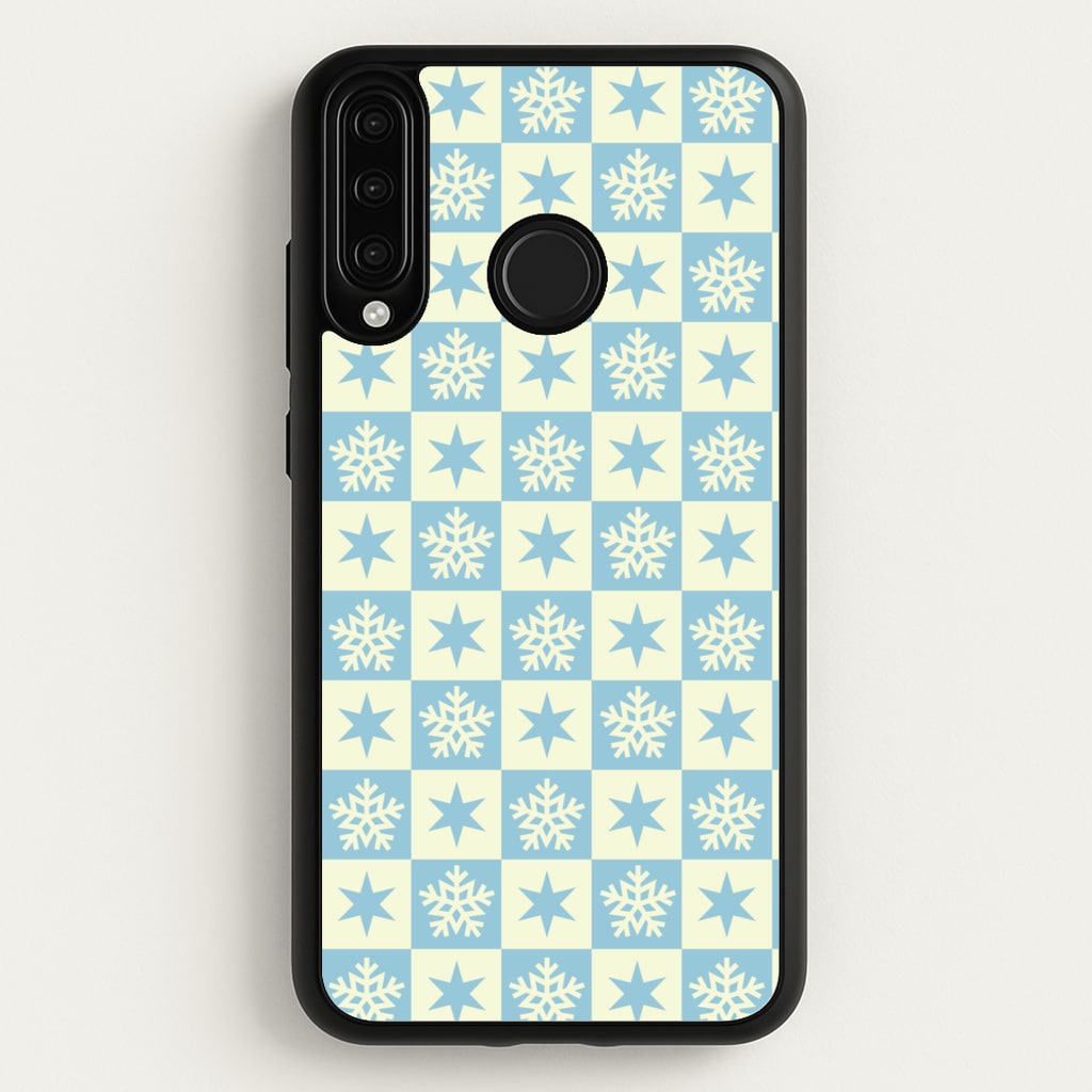 Snow And Star Pattern  - Christmas Patterns Phone Case for Huawei P30 Lite