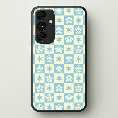 Snow And Star Pattern  - Christmas Patterns Phone Case for Galaxy A35