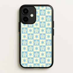 Snow And Star Pattern  - Christmas Patterns Phone Case for iPhone 12 Mini