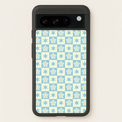 Snow And Star Pattern  - Christmas Patterns Phone Case for Google Pixel 8 Pro