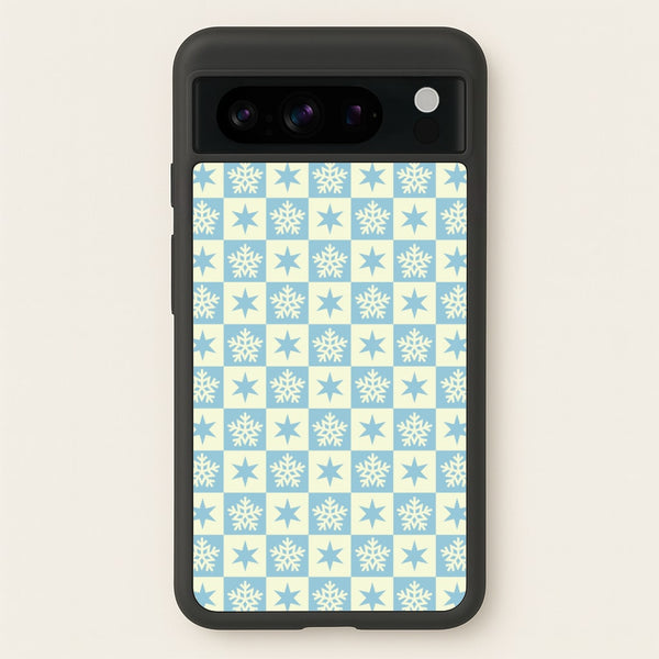 Snow And Star Pattern  - Christmas Patterns Phone Case for Google Pixel 8 Pro