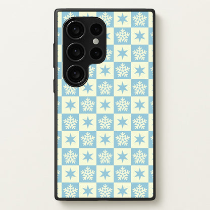 Snow And Star Pattern  - Christmas Patterns Phone Case for Galaxy S24 Ultra