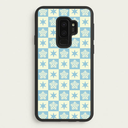 Snow And Star Pattern  - Christmas Patterns Phone Case for Galaxy S9 Plus