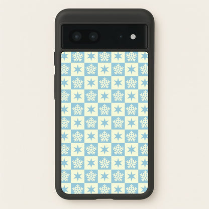 Snow And Star Pattern  - Christmas Patterns Phone Case for Google Pixel 7