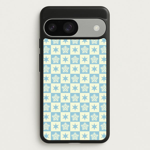 Snow And Star Pattern  - Christmas Patterns Phone Case for Google Pixel 9 / 9 Pro