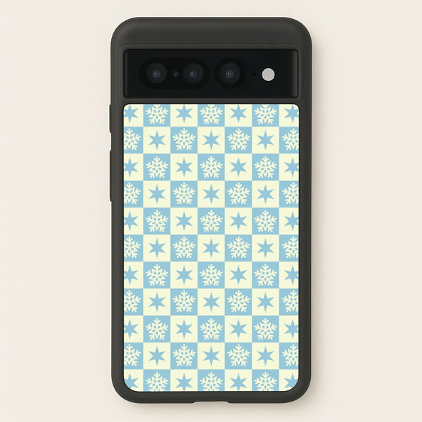 Snow And Star Pattern  - Christmas Patterns Phone Case for Google Pixel 7 Pro