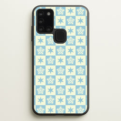 Snow And Star Pattern  - Christmas Patterns Phone Case for Galaxy A21s