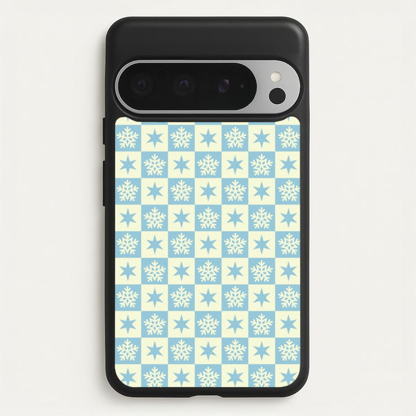 Snow And Star Pattern  - Christmas Patterns Phone Case for Google Pixel 9 Pro XL