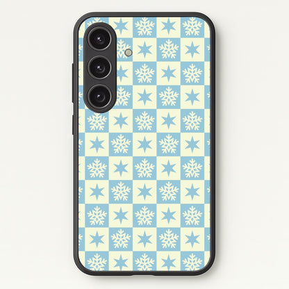 Snow And Star Pattern  - Christmas Patterns Phone Case for Galaxy S24 Plus