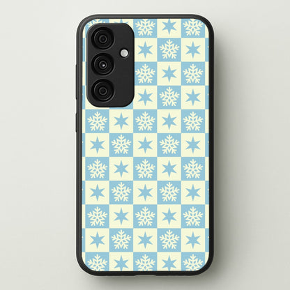Snow And Star Pattern  - Christmas Patterns Phone Case for Galaxy A15