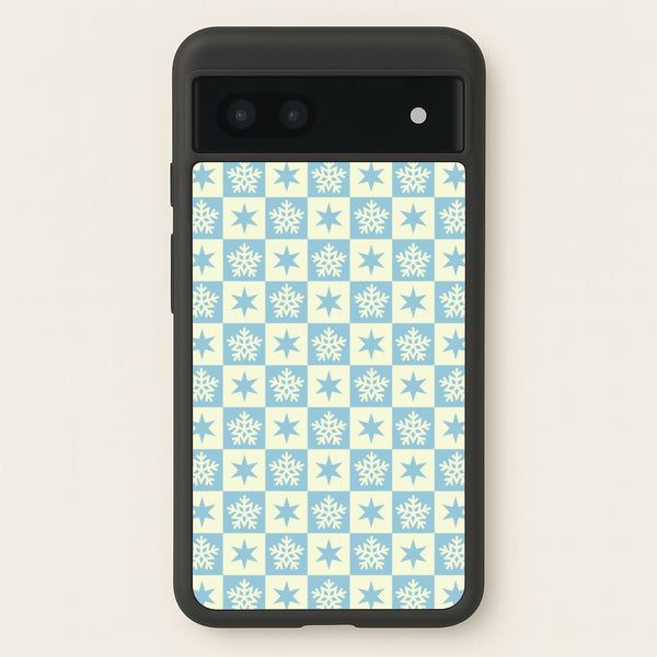 Snow And Star Pattern  - Christmas Patterns Phone Case for Google Pixel 7a