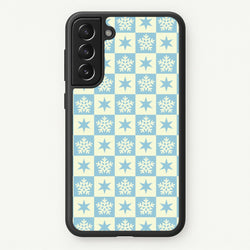 Snow And Star Pattern  - Christmas Patterns Phone Case for Galaxy S21FE