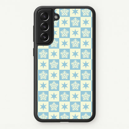 Snow And Star Pattern  - Christmas Patterns Phone Case for Galaxy S21FE