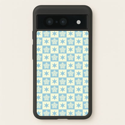 Snow And Star Pattern  - Christmas Patterns Phone Case for Google Pixel 8