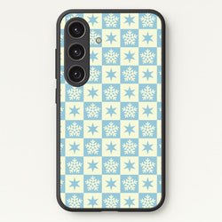 Snow And Star Pattern  - Christmas Patterns Phone Case for Galaxy S24